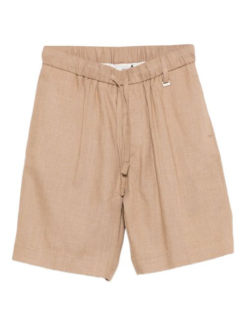 Elastic-waistband shorts - Brown