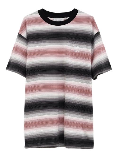 Striped cotton T-shirt - Black