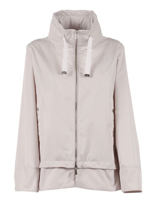 Moorer - jacket high collar long sleeves drawstring detai