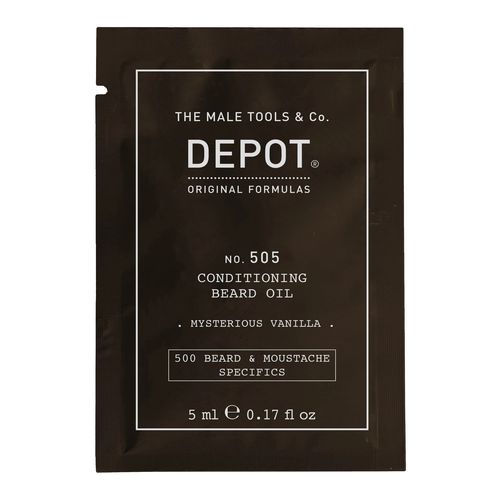Depot, 500 Beard & Moustache Oil No. 505, Mysterious Vanilla, Vitamin E, for Shine and Softne