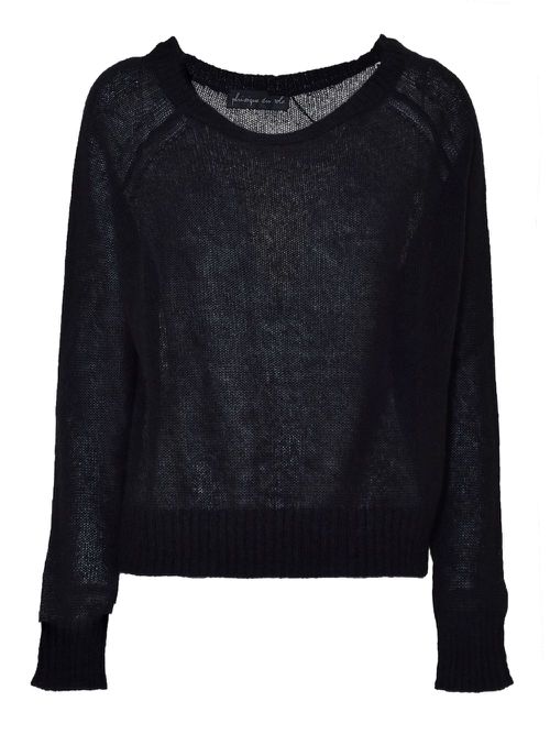 Fine-knit sweater - Black
