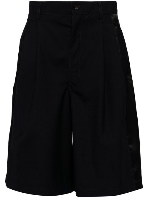 Pleat detailing shorts - Blue