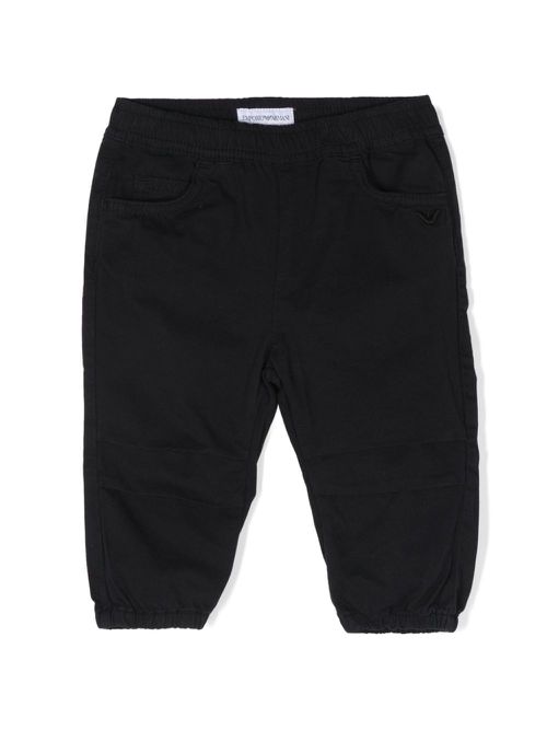 Pleat-detail tapered trousers - Blue