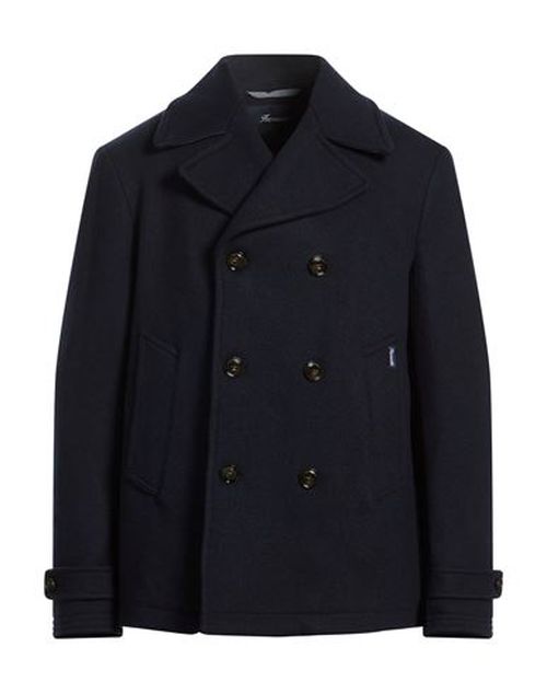 Façonnable Man Coat Midnight blue Size L Wool, Polyester