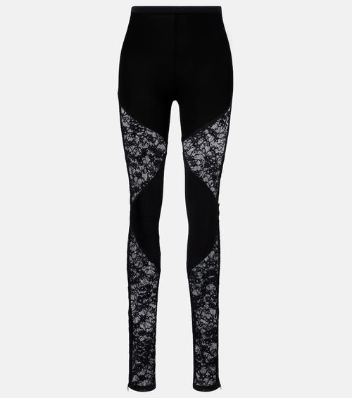 Lace-trimmed legging