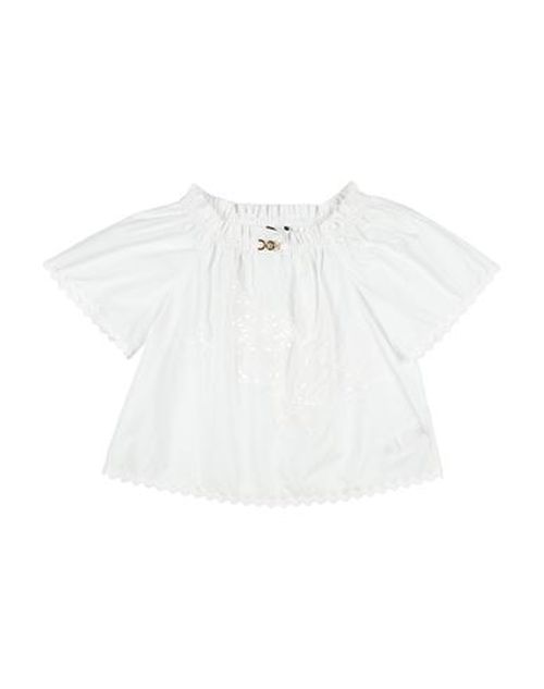 Kid Girl Top White Size 10 Cotton, Viscose, Polyester