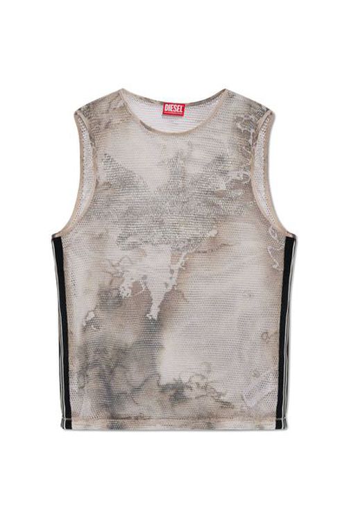 Diesel T-Bisket Printed Mesh Tank Top