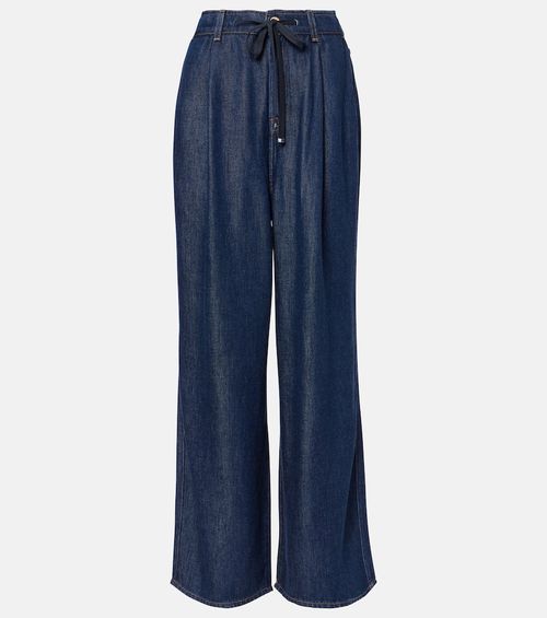 Denim Lustre wide-leg jeans