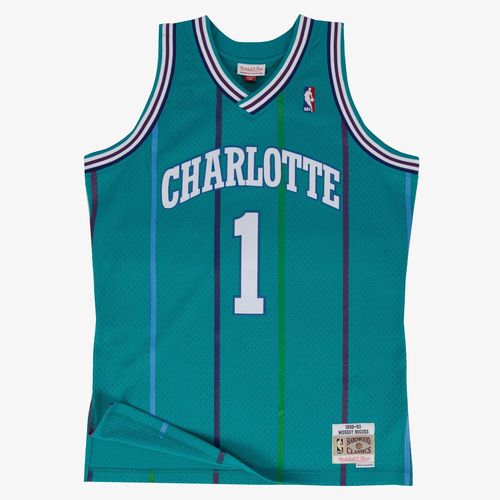 Men's Authentic Road Jersey Hornets 1992 Muggsy Bogues