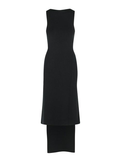 Oblique Dress In Black Viscose Blend