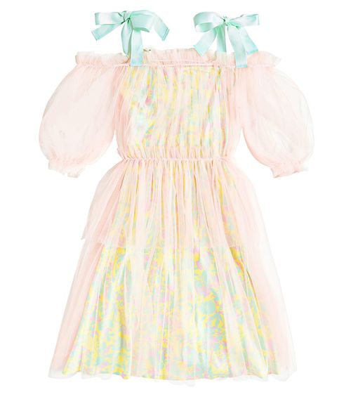 Lotus tulle dress with slip