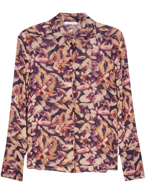 Floral crepe shirt - Purple