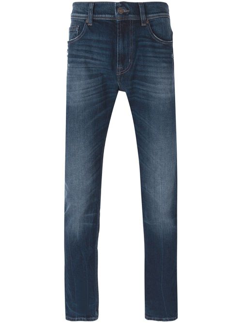 7 For All Mankind stone washed slim fit jeans - Blue