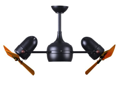 Dagny 3-Speed " Ceiling Fan w/ Integrated Light Kit in Matte Black with Mahogany Tone blade