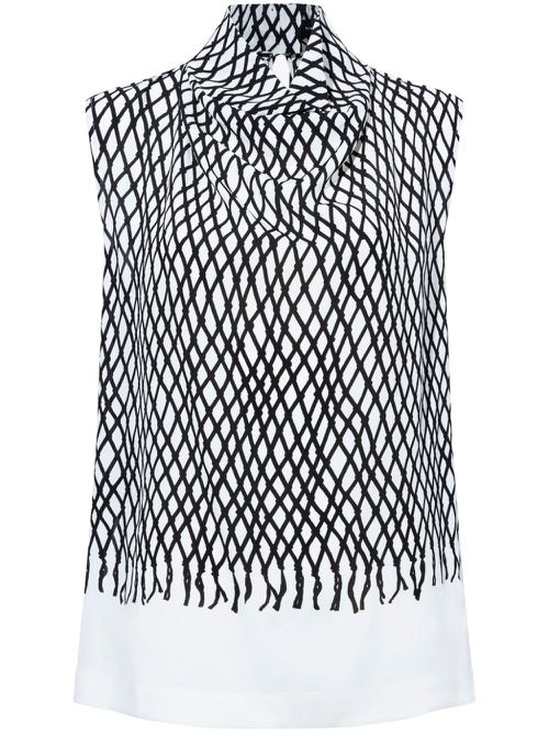 Valerie abstract-pattern top - White