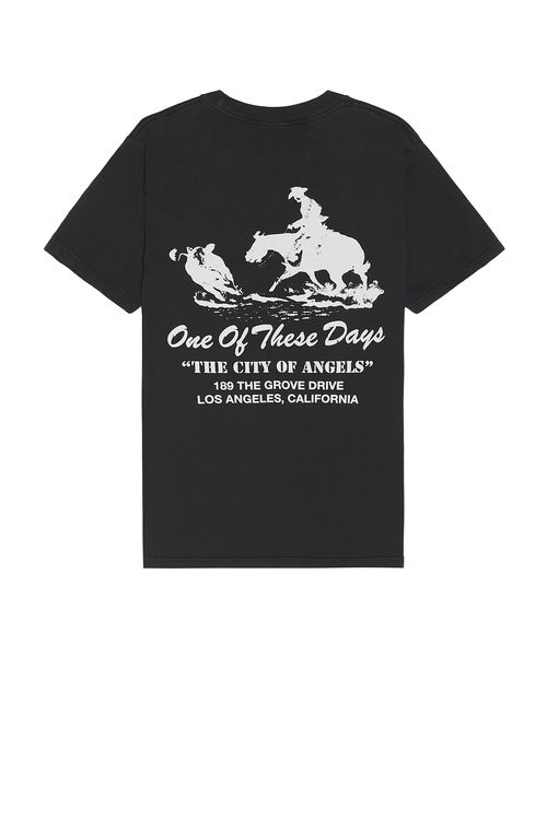 ONE OF THESE DAYS x FWRD The City Of Angels Tee in Black - Black.  L also in