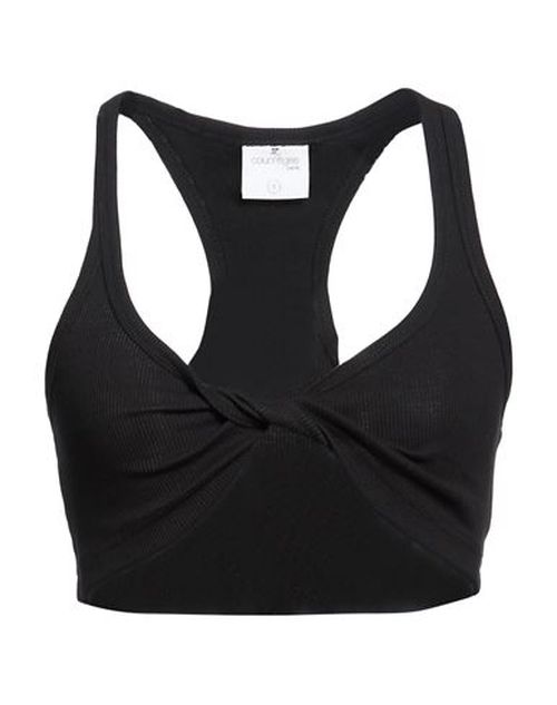 Courrèges Woman Top Black Size M Cotton, Elastane