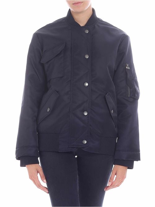 Tech fabric bomber jacket