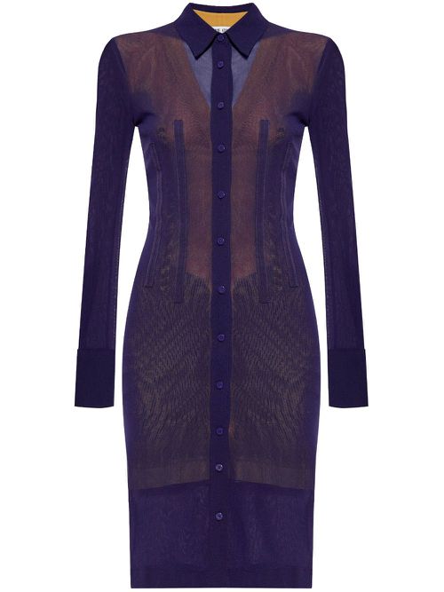 Knitted midi dress - Purple