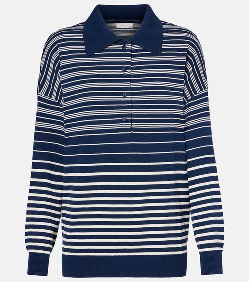 Harlow striped oversized polo sweater