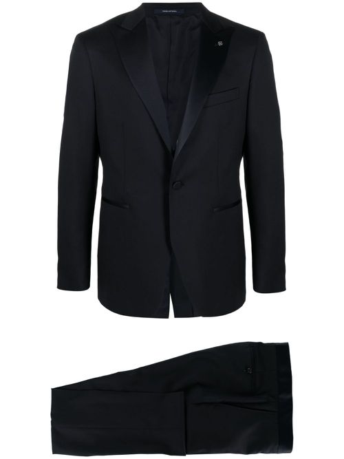 Single-breasted wool dinner suit - Blue