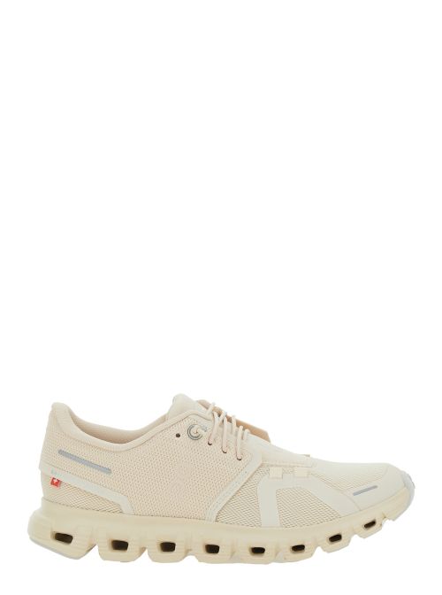 Sneaker Cloud 6 Low Top With Mesh Inserts And Logo The Side Beige Tech Fabric For Women - Women