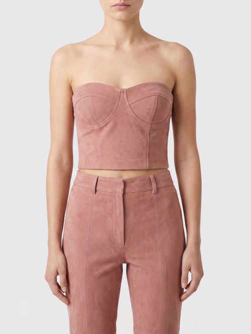 Stretch Jersey Bustier Top with Sweetheart Neckline