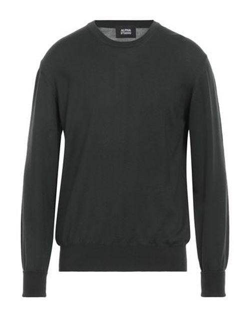 Alpha Studio Man Sweater Dark green Size 36 Merino Wool