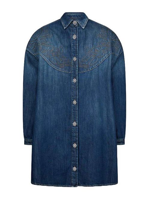 Fixed Denim Over Dress