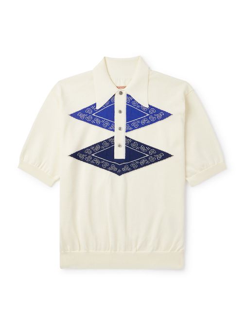 Jacquard-Knit Polo Shirt