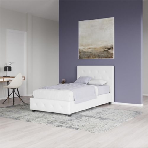 Ashley Williams Dakota Twin Upholstered Bed Leather, White B600123-171