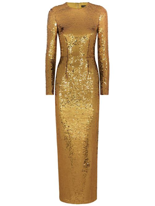 Sequinned mermaid gown - Gold