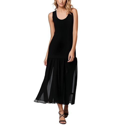 Womens Tiered Drop Waist Fit & Flare Dress