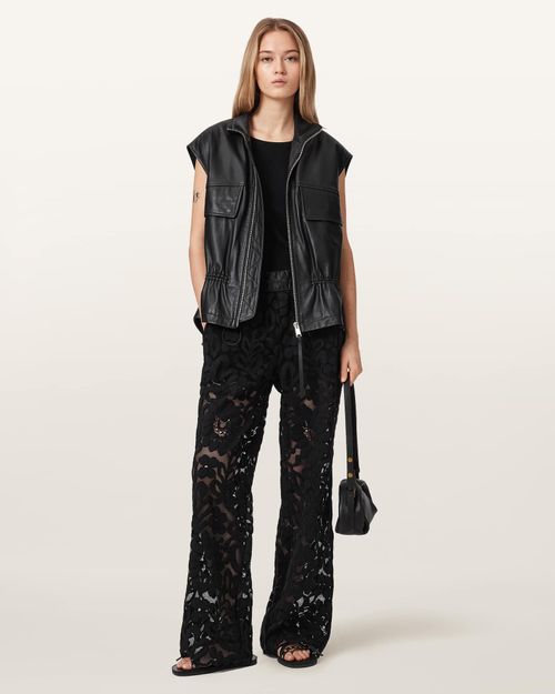 Amelie Straight Leg Lace Pants