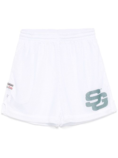 Logo-print track shorts - White