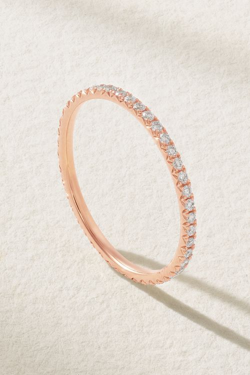 Eternity 18-karat Rose Gold Diamond Ring - 7
