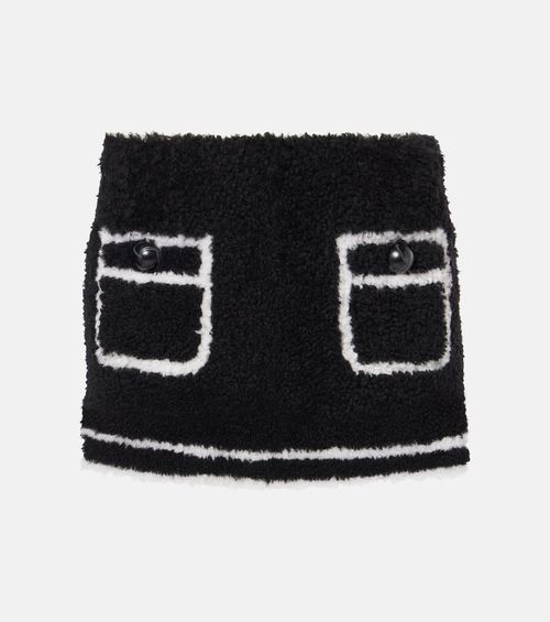 Shearling miniskirt