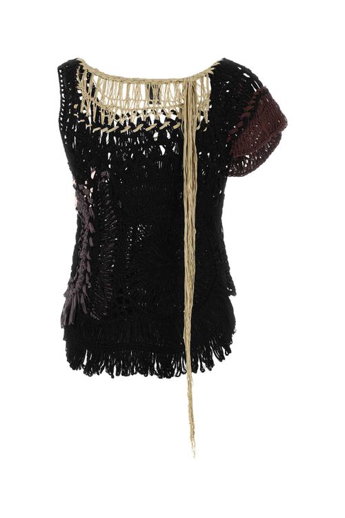 Black Crochet Top