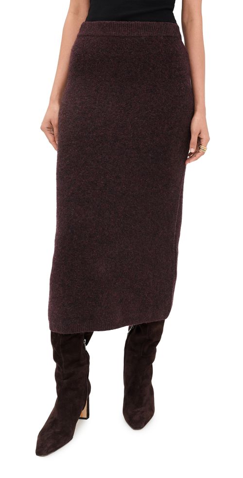 Ines Knit Midi Skirt Chocolate