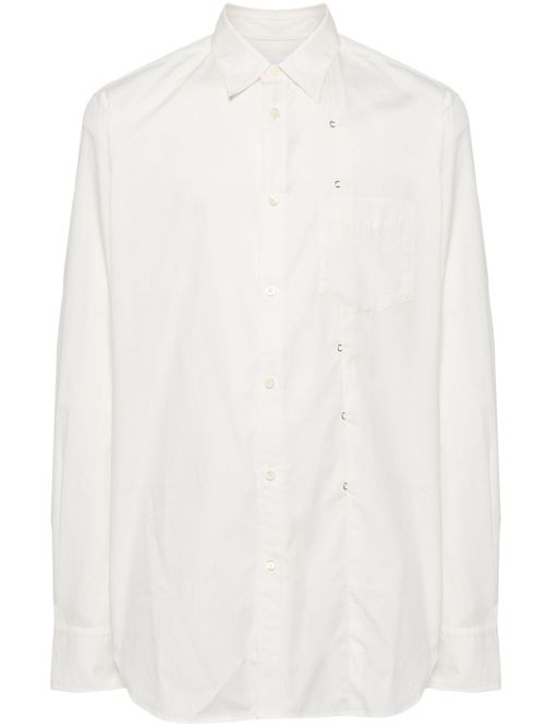 Cotton-silk blend shirt - White