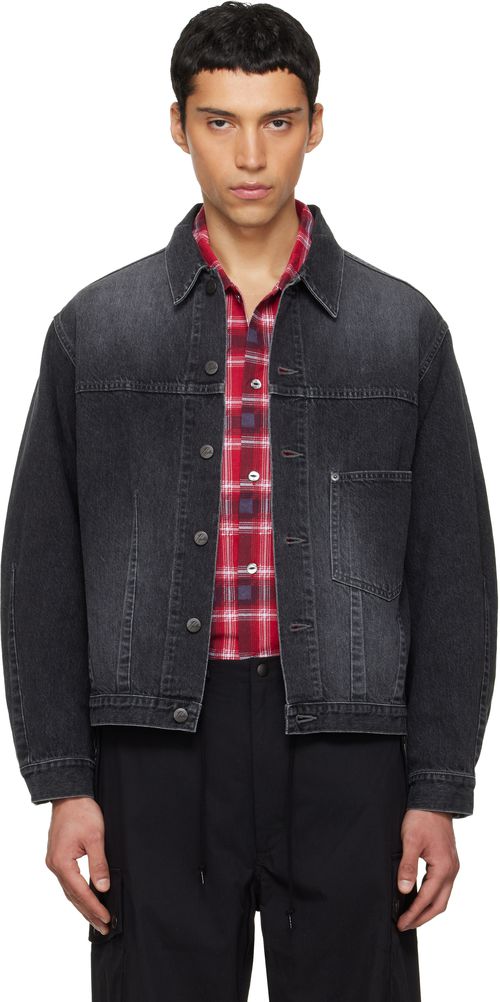 Black Darts Bottom Denim Jacket