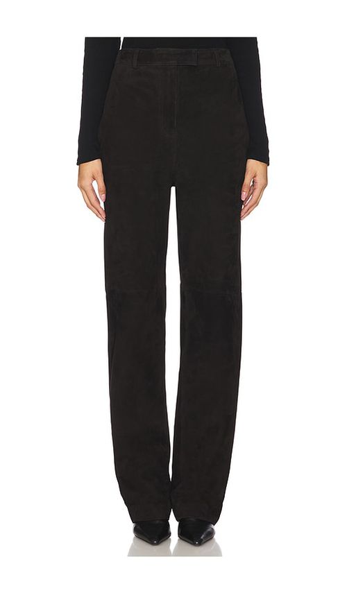 EAVES Blanca Suede Pants in Black - Black. XL also in