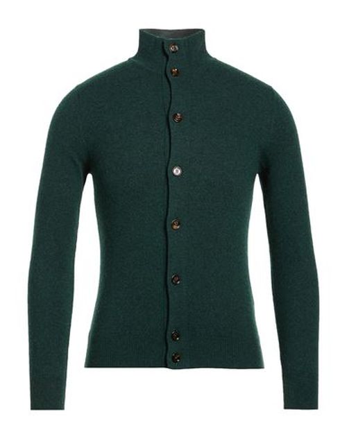 Man Cardigan Dark green Size 38 Cashmere