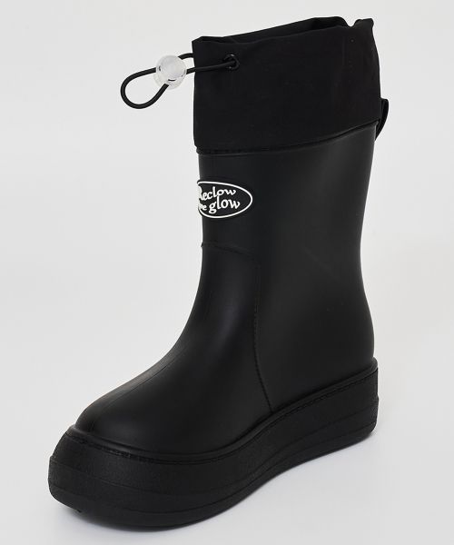 RC RE-RAIN SHIRRING BOOTS BLACK