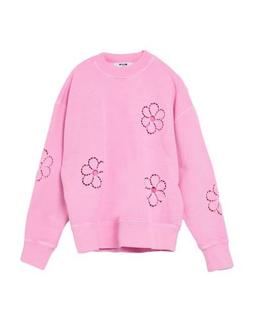 Woman Sweatshirt Pink Size L Cotton