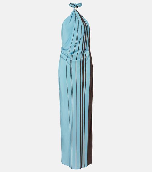 Rioja striped silk crêpe maxi dress