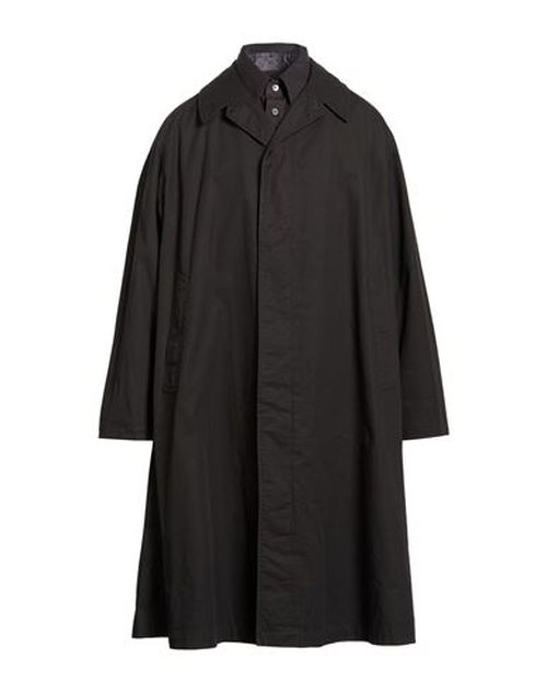 Man Overcoat & Trench Coat Black Size 40 Cotton