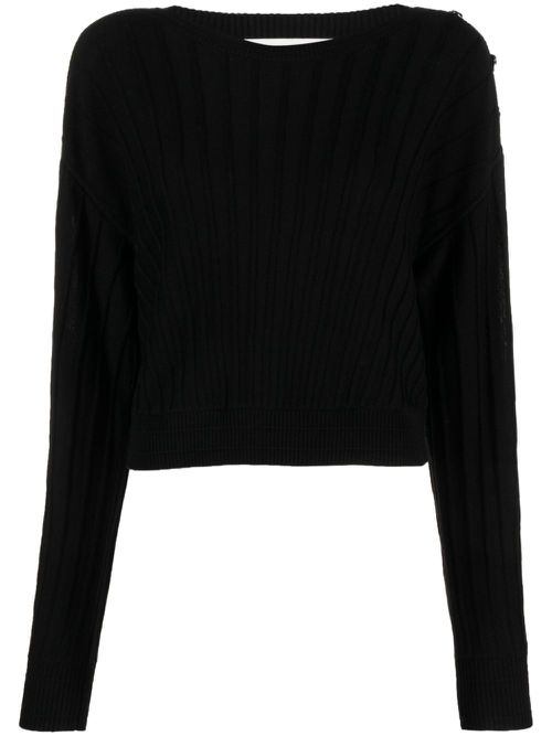 Jynx ribbed cropped jumper - Black