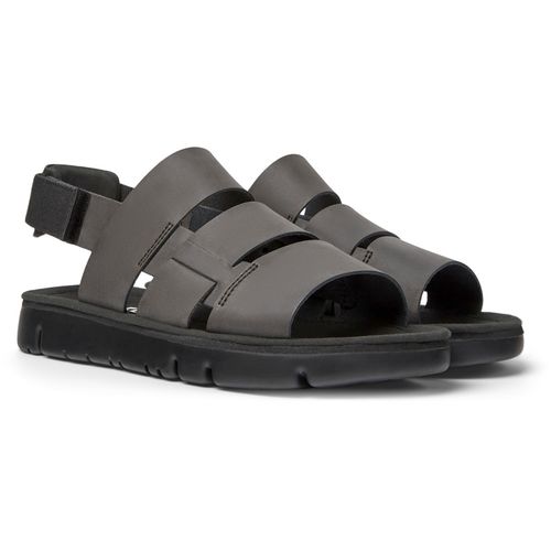 CAMPER Oruga - Sandals for Men - Black, 46, Smooth leather/Cotton fabric