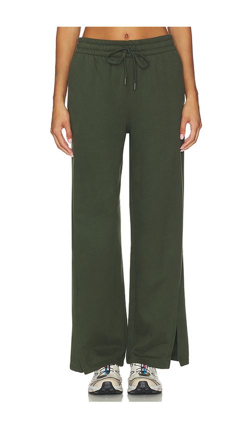 Beyond Yoga Luxefleece Tranquil Slit Wide Leg Pant in Light Heather Gray - Grey. L also in